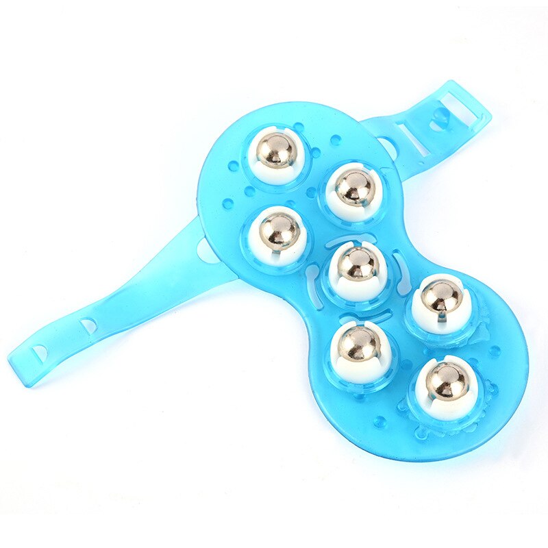 Rolle Ball Körper Massage Handschuh Anti-Zellulitis Muskel Schmerzen Linderung Entspannen Massagegerät Für Nacken Zurück Schulter Gesäß Gesicht Aufzug werkzeuge: Blau