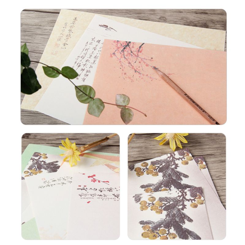 32pcs Home Vintage Writing Letter Paper Retro Writing Stationery School Supplies 831D