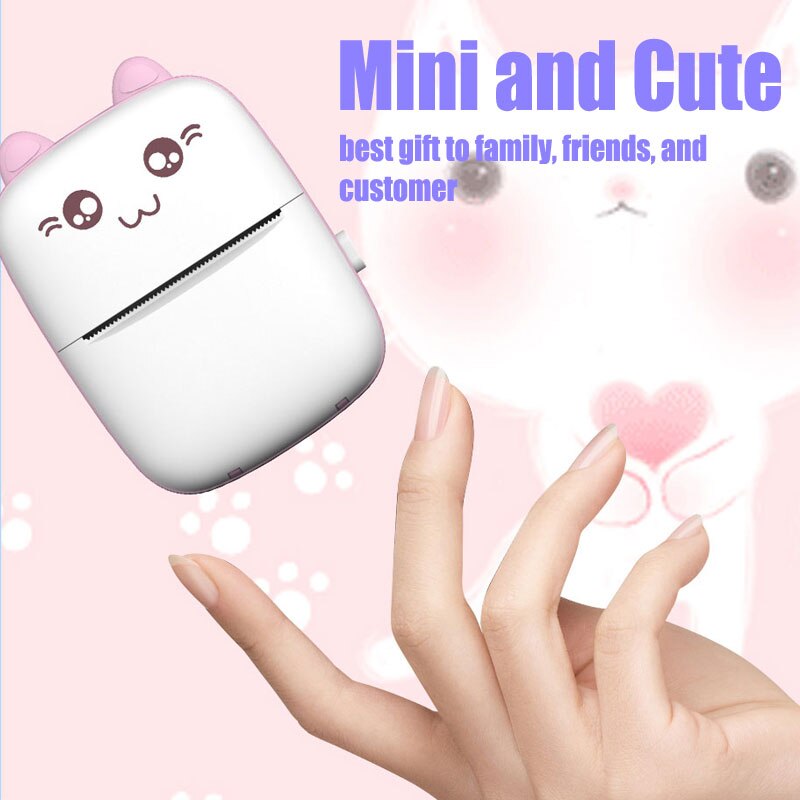 mini Kot C9 bezprzewodowy kieszonkowy rozmiar Bluetooth przenośny termiczny papier fotograficzny drukarka robić 58mm etykieta druku notatka android telefon z IOS