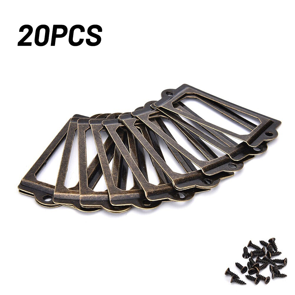 20Pcs 33*70Mm Kast Label Tag Sieraden Doos Kast Lade Frames Bestand Kaarthouder Bestand Lade Tags