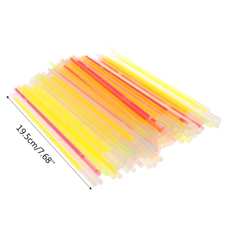 100Pcs Party Fluorescentie Light Glow Sticks Armbanden Kettingen Heldere Mix Kleur