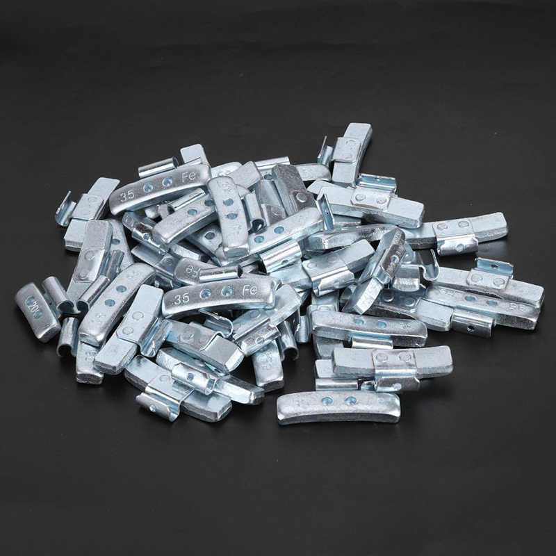 Araba kar zinciri araba aksesuar 35g/1.23oz p-stil aluminiumslegering klip-på hjulvægt dækreparationsdele auto