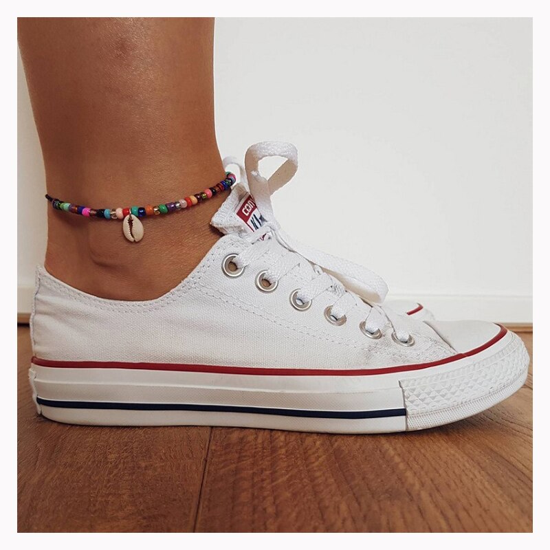 muszla obrączka na nóżkę ptaka koraliki obrączki dla kobiet dziewczynki moda klasyczny Wykonany ręcznie sandał oświadczenie bransoletka stopa biżuteria Boho prezent