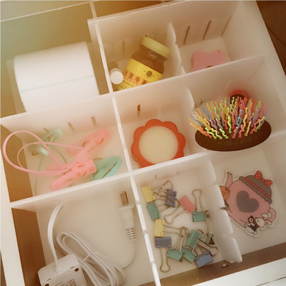 2pc plastikowe diy kratka robić szuflady separator separator potrzeby domowe robić skarpetki bielizna Clapboard przegroda organizer narzędzia