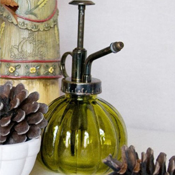 ALIM 1 Pcs Spuitfles Sprinkler Systeem Retro Oude Glazen Spuitfles fles Vetplanten Planten Binnenshuis 9x16cm donkergroen