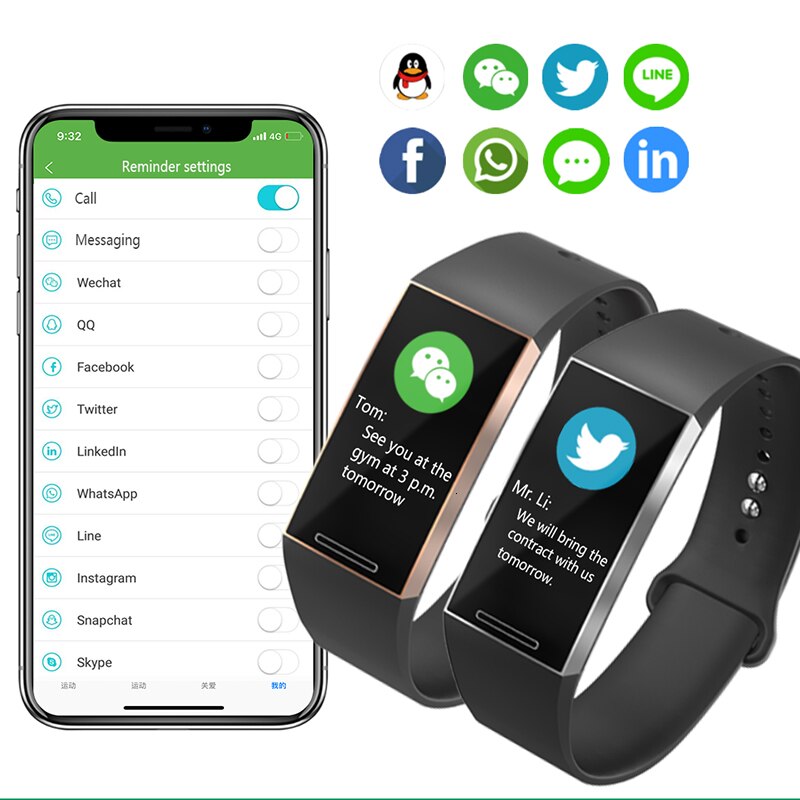 Onemix smart watch smart armbånd vandtæt præcis skridttælling sport skridttæller trådløs bluetooth link fitness