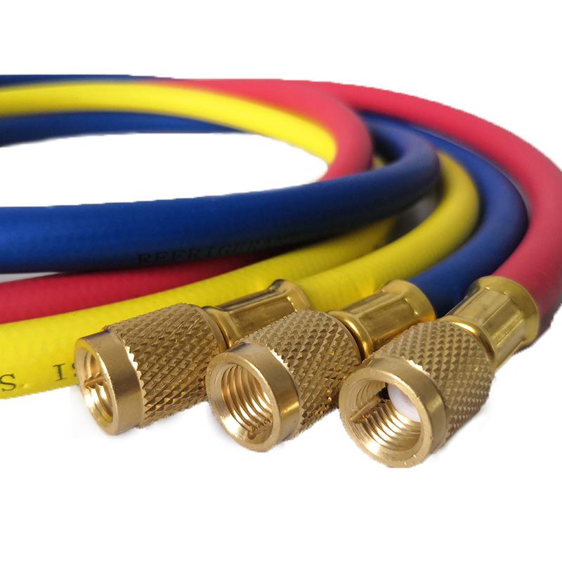 3Pcs/set 60 inch AC Freon Charging Hose HVAC Refrigerant R12 R22 R502 R134A R410A Car Air Conditioning Refrigeration Tube 1.5m