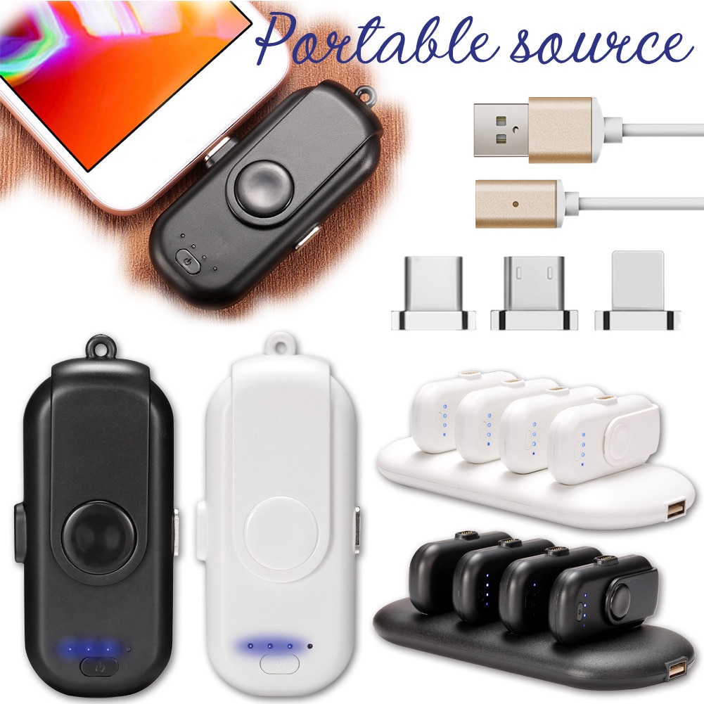 Tragbare Energie Bank Smartphones Magnetische Ladegerät Externe Batterien Mikro USB Typ C 1000mAh Handys Energie