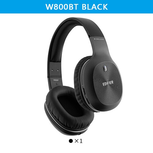 Edifier W800BT Draadloze Bluetooth Koptelefoon Op Ear Controles Lichtgewicht Comfort En Tot 35 Uur Afspelen: W800BT Black