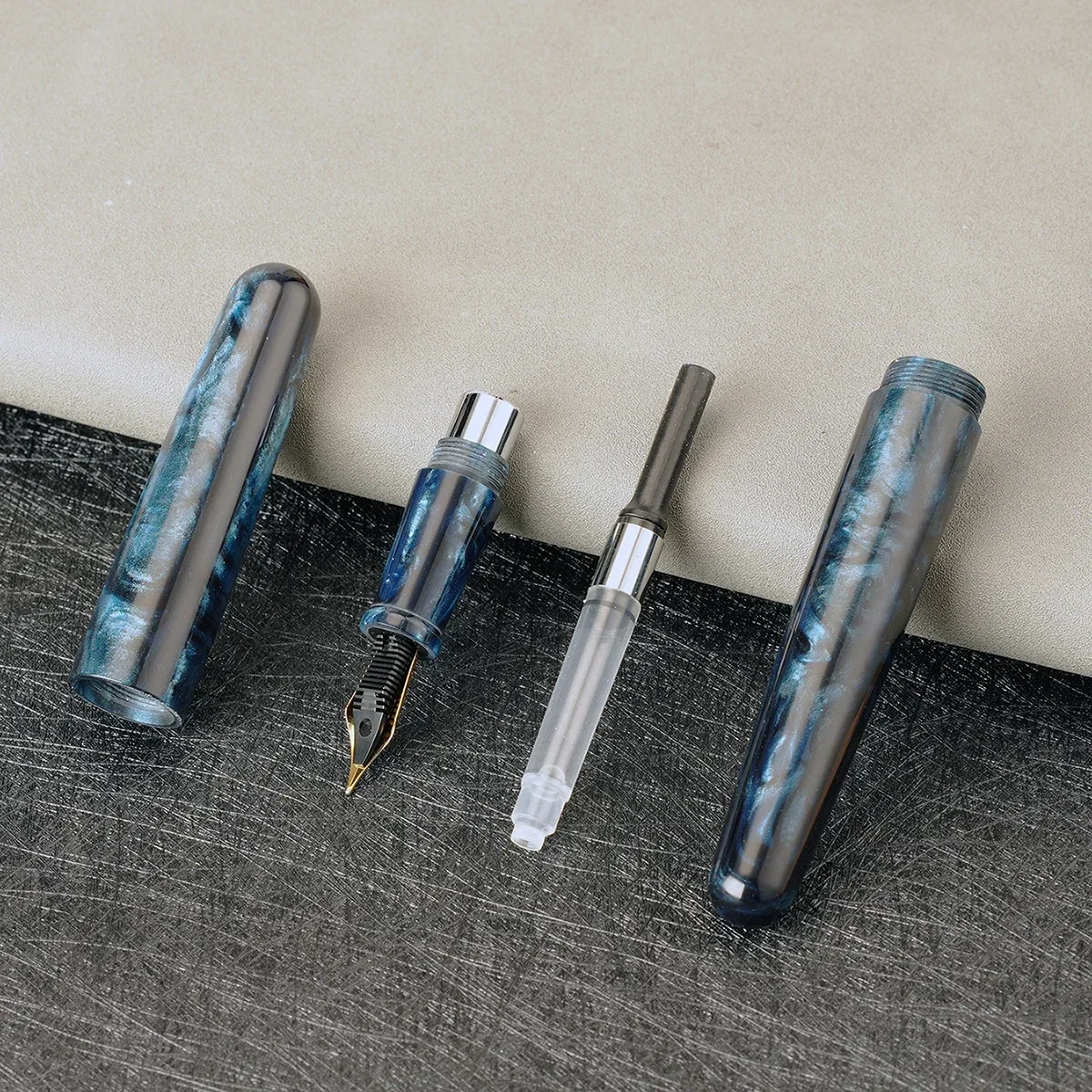 Fuliwen 017 Resin Fountain Pen EF/F/M/Blade Nib Big Size Ink Pen Luxury Unique Irregular Patterns Pen for Office Business