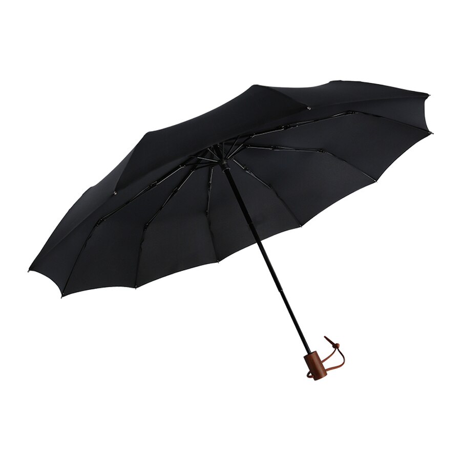 Zwarte Paraplu Drie Opvouwbare Paraplu Handmatige Paraplu Outdoor Mens Paraplu Ombrello Pieghevole Paraplu Voor Mannen HH50YS