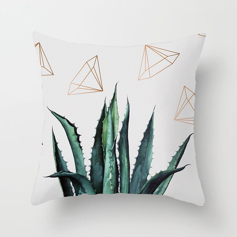 Kids Tropische Planten Palmblad Groene Bladeren Monstera Kussenhoezen Hibiscus Bloem Kussenhoes Decor Beige Linnen Kussensloop: 8
