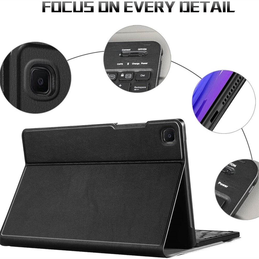 1PCS Suitable For Samsung Galaxy Tab A7 10.4-Inch Keyboard Case (Synthetic Leather Stand Function Removable Wireless Keyboard)