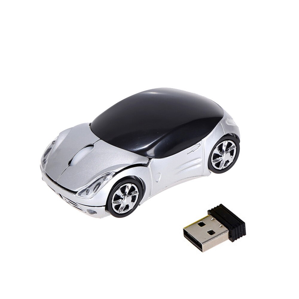 Carprie Wireless Sports Car Mouse 2.4ghz Usb Optical Computer Mouse 3d Muse Gamer For Pc Laptops Usb Scrolling Mouse #10: Silver