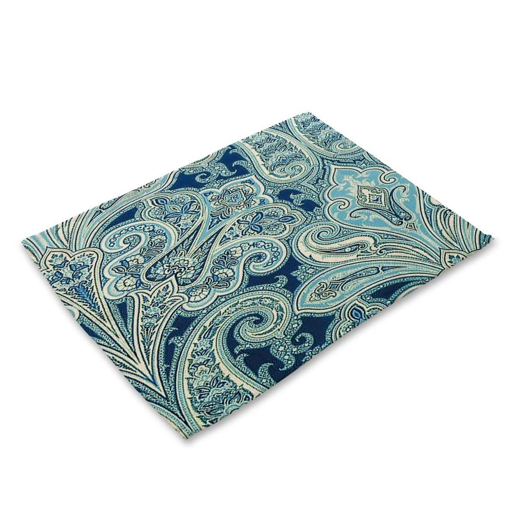 Tafelmat met bloemenpatroon, mandala-bloem, servet voor bruiloft, keukendecoratie, placemat, eetkameraccessoires: Mp003711