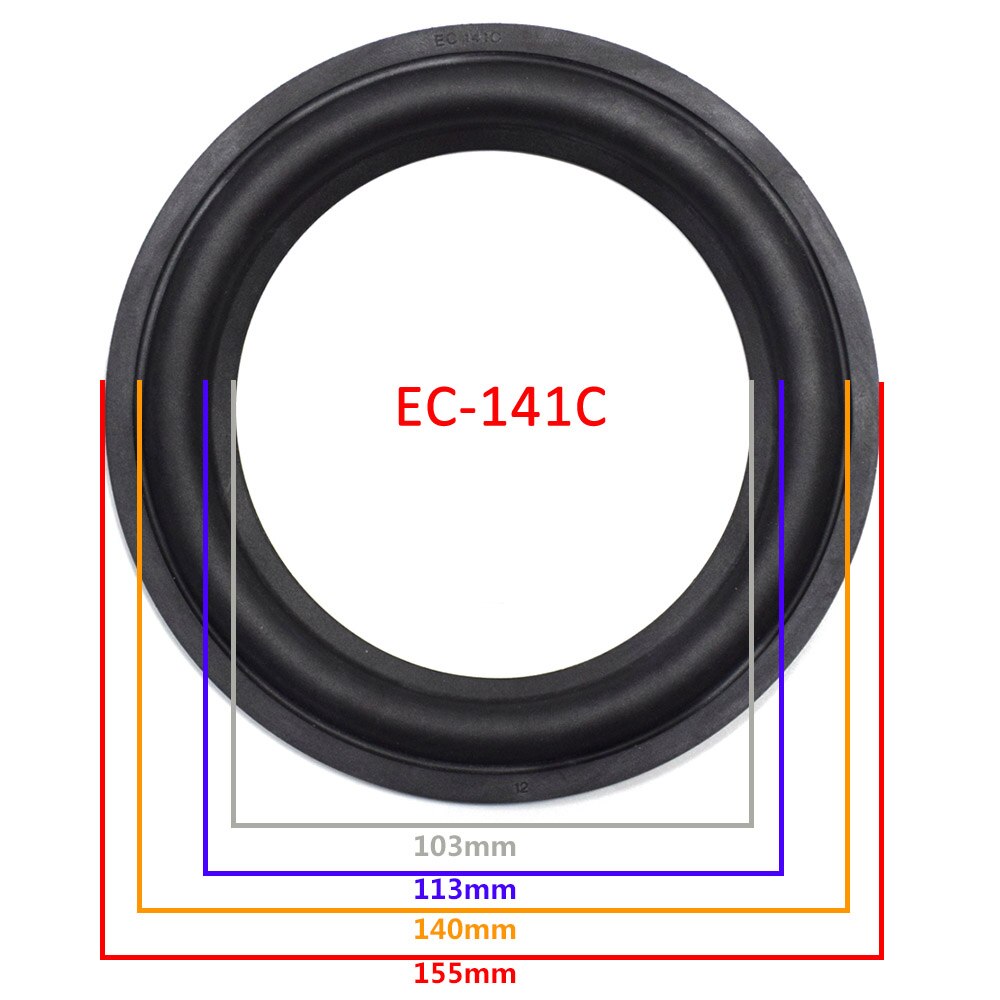 Envoltura de goma para altavoz de 6,5 pulgadas, reparación de bordes de Woofer, anillo plegable, Kits de reparación DIY, accesorios de altavoz, suspensión: 1 Piece / EC141A