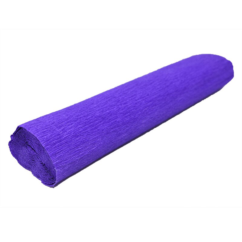 1 Roll 250cmx25cm Decorative Origami Paper Wrinkled Crepe Paper Flower Making Wrapping DIY Crafts Kindergarten Handmade Supplies: F12 Dark purple
