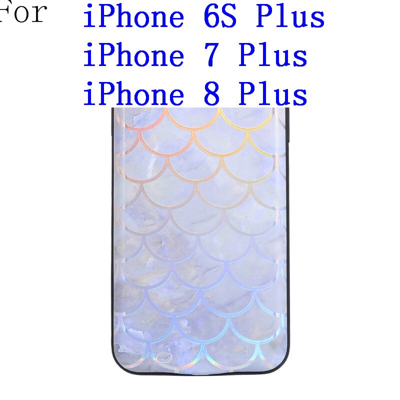 Slim Smart Battery Case for iPhone XR X XS 11 Pro Max 6 6 S 7 8 Plus SE Charging Power Bank snake skin fish scales pattern: 5.5-YL