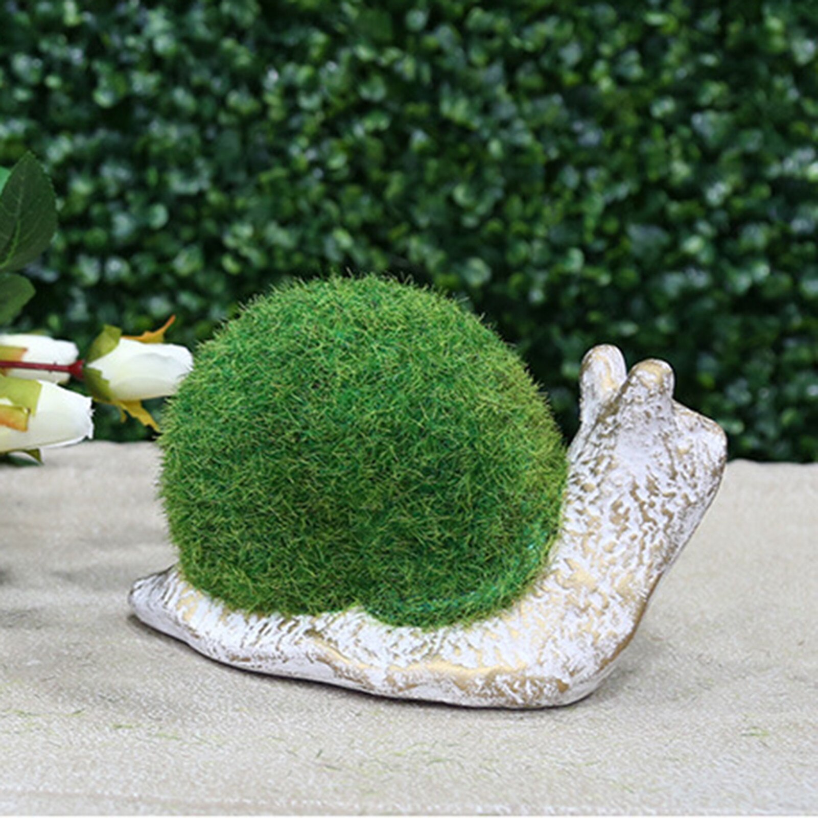 Rural Decoration Snails Resin Garden Courtyard Landscaping Simulated Animal Artificial Snail Carving Garden Decorations Rustic