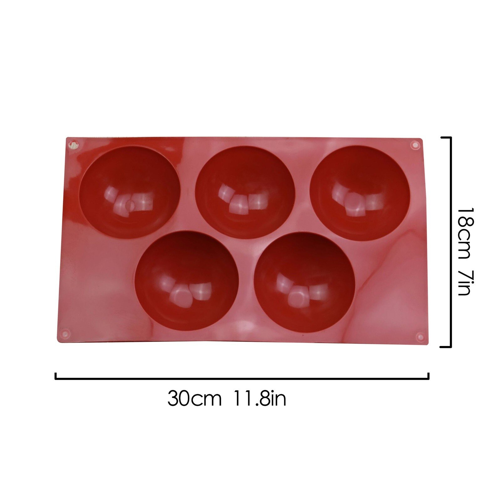 Extra Large 5-Cavity Semi Sphere Silicone Mold 1/2 Packs Kitchen Baking Mold For Making Cake Jelly Chocolate Molds Baking Tools
