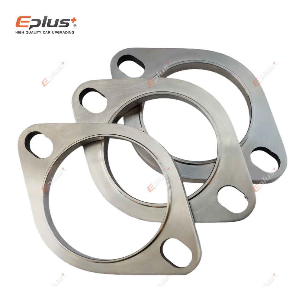 Eplus voiture moto tuyau d'échappement silencieux bride Joint universel 2 trous 304 acier inoxydable 51MM 63MM 76MM