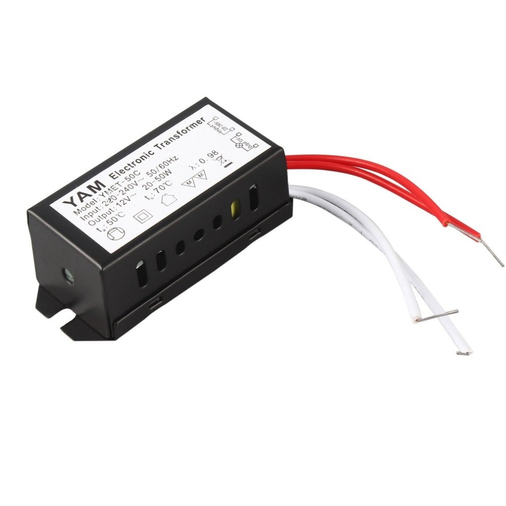 Ac 220v to 12v 20-50w led belysning elektronisk transformator halogenlampe elektronisk transformator led driver strømforsyning