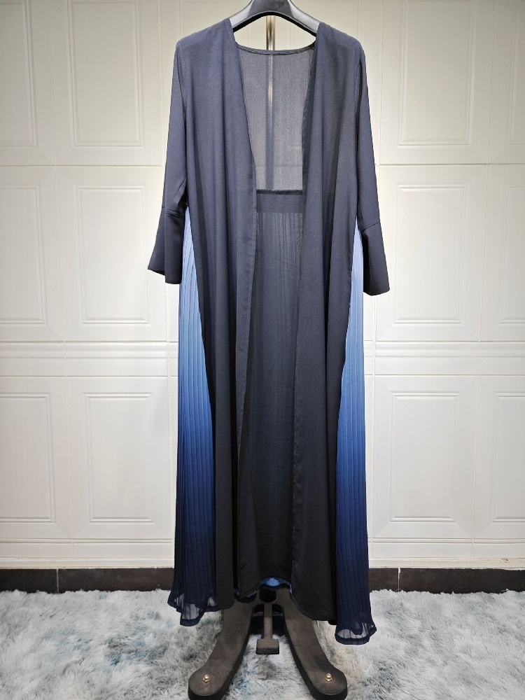 Ramadan Open Chiffon Kimono Abaya Damen Dubai Kaftan Moslim Jas Gebed Kleding Vrouwen Djellaba Kebaya Gewaad Femme Musulmane: S / Black