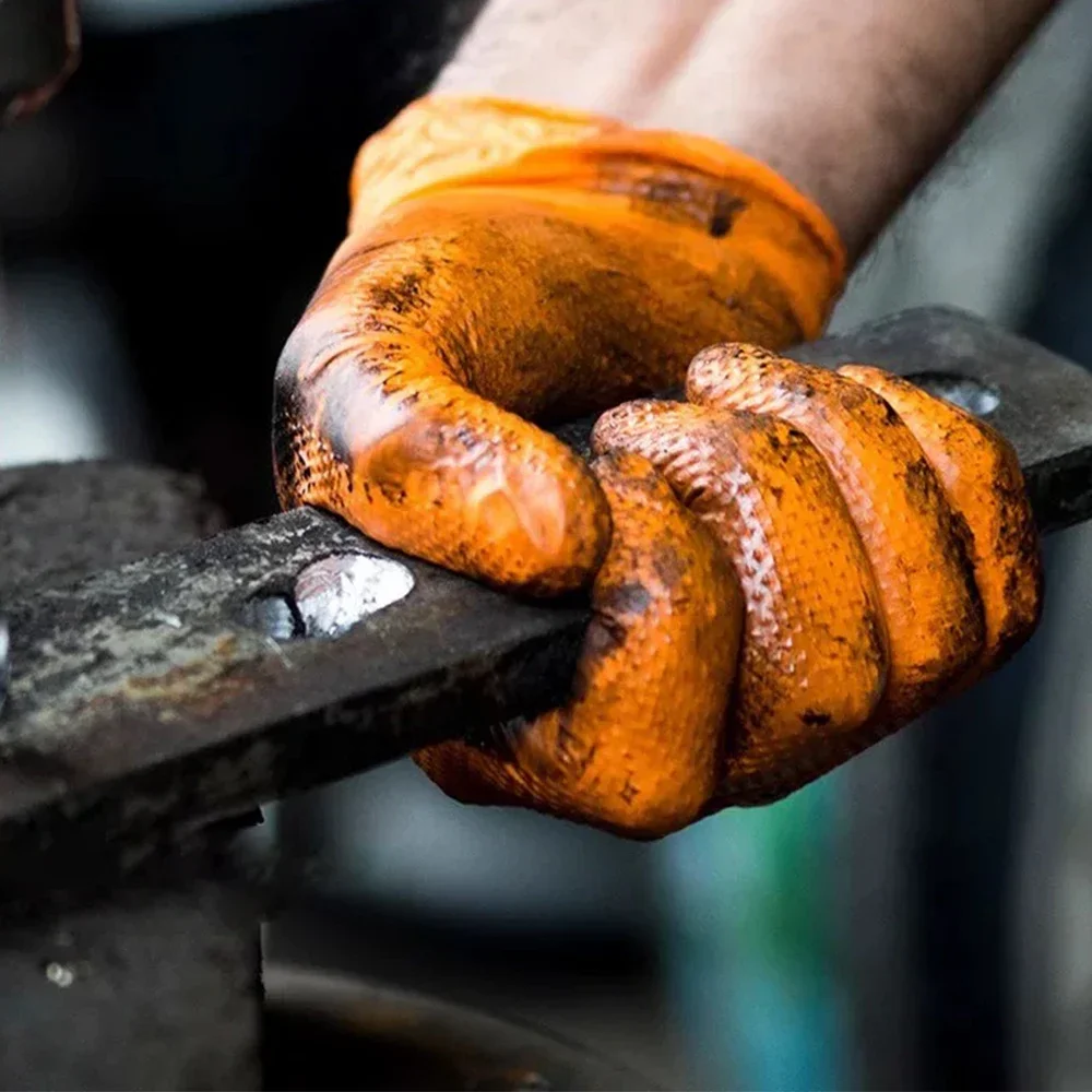 Thick Heavy Duty Nitrile Gloves 8Mil Extra Mechanic Home Garden Disposable Glove with Textured Grip Antislip Safety Work Gloves