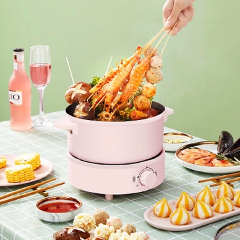 ElectricPot Cooker Multi-Function Mini Size Capacity 2.5L Electric Cook Machine Noodles Soup Kitchen Tool