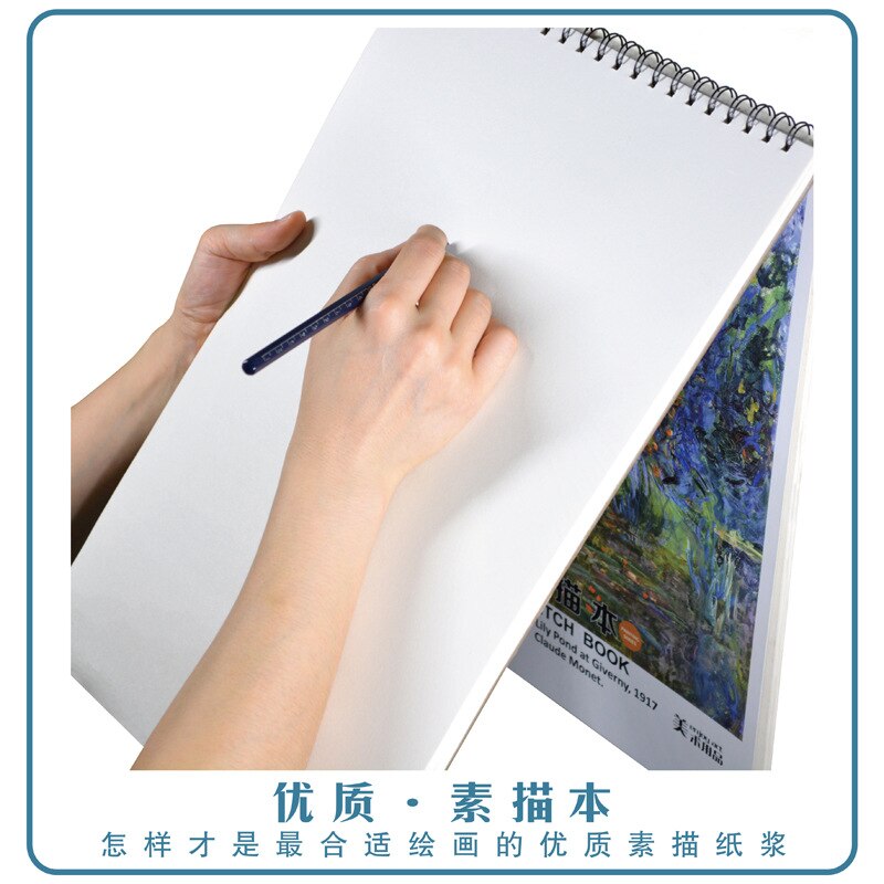 Caderno profissional papel de pintura 30x42 a3 desenho papel em branco esboço 40 folhas material escolar escritório pintura ass045