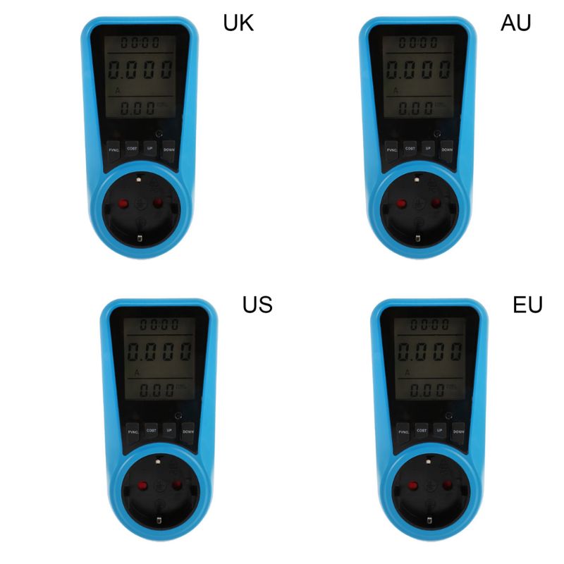 Stecker Digital Spannung Wattmeter Energie Verbrauch Watt Energie Meter AC Strom Analyzer Monitor Sockel