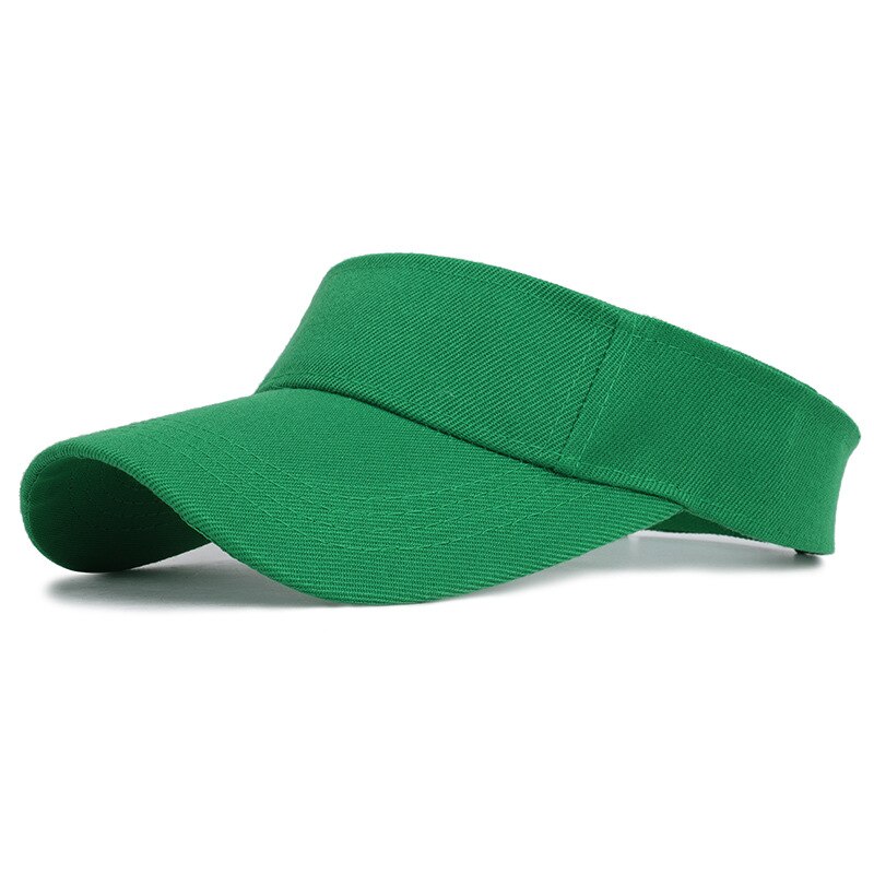 Wuaumx unisex kesä tyhjä silinteri lippalakki miesten naisten juoksu tennis golf visiiri hattu kiinteä snapback lippis 15 väriä: Vihreä