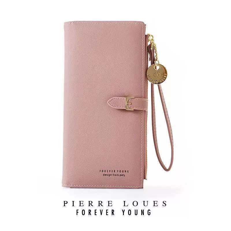 Portafoglio lungo da donna portafoglio molti dipartimenti portafogli donna pochette borsa da donna cerniera porta telefono porta carte di credito Carteras da donna