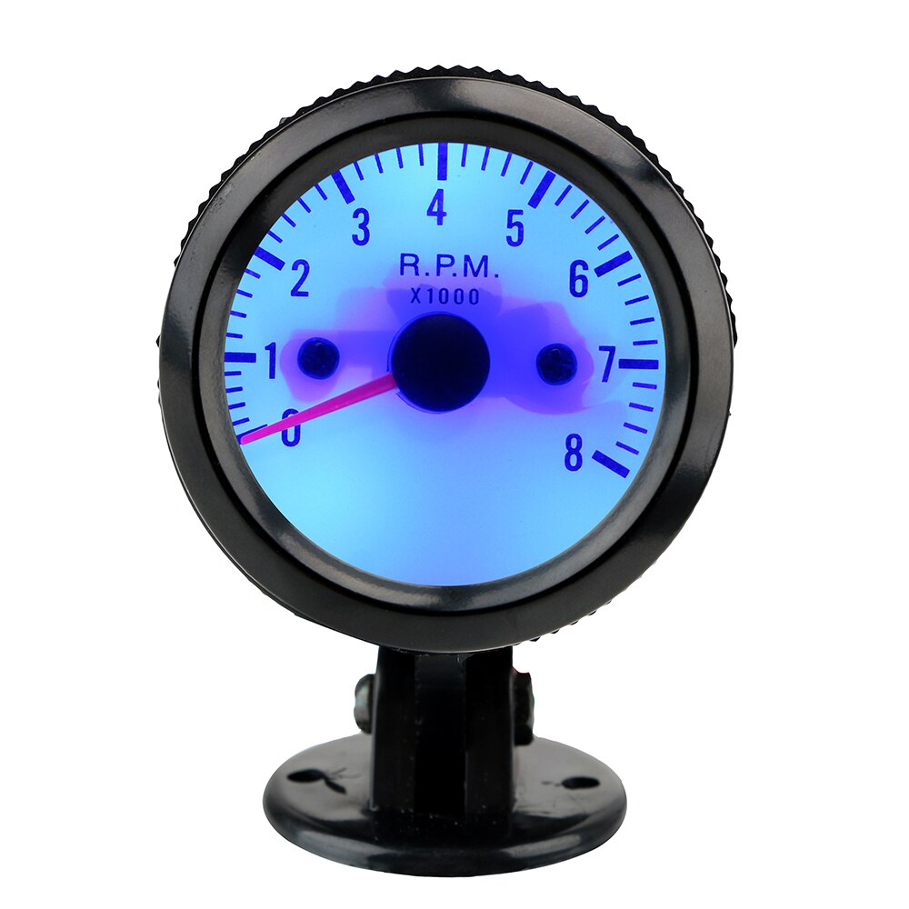 12V Blue LED 0~8000RPM Tach Gauge Meter Car Tachometer Pointer Tacho Gauge Digital Display