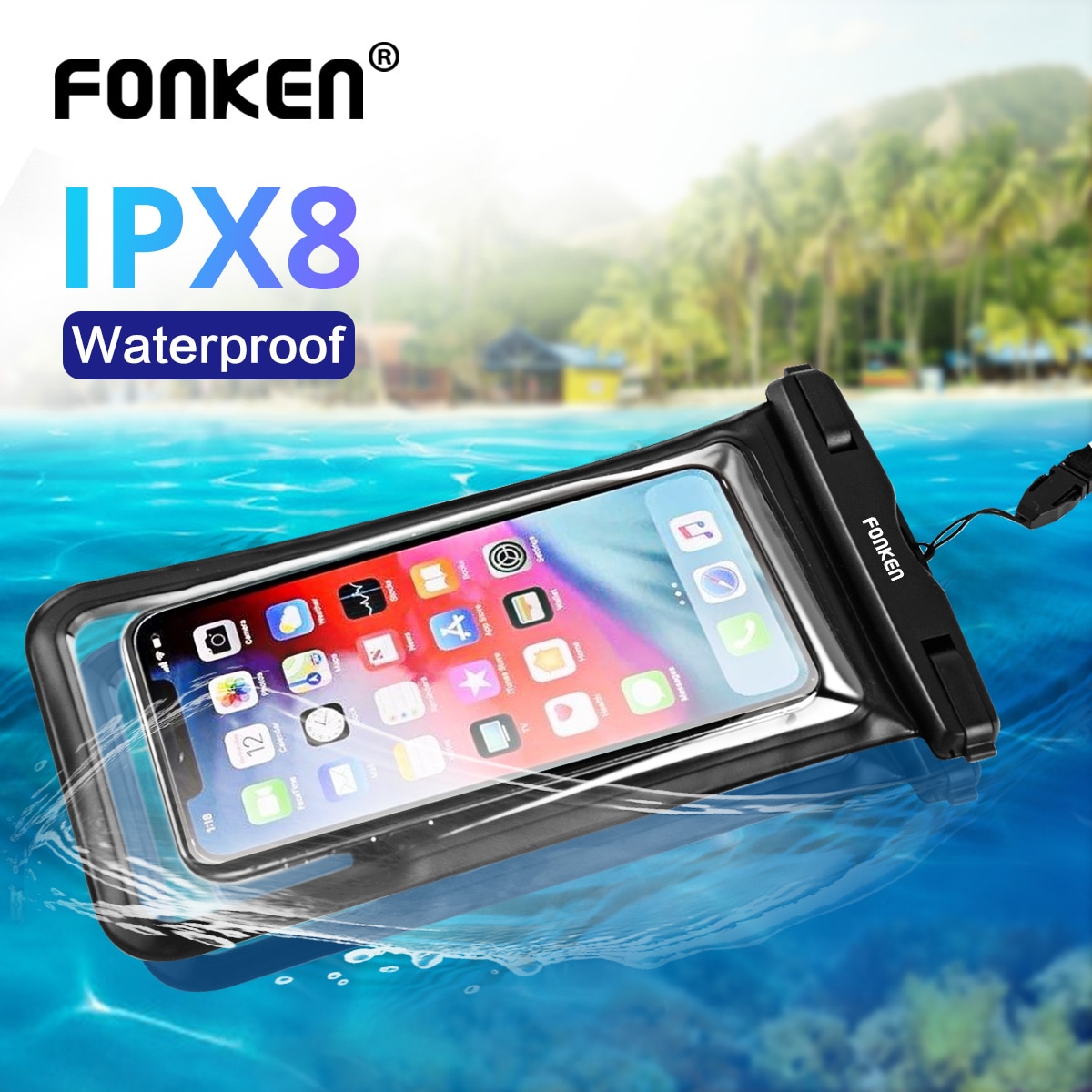 Fonken Waterdichte Telefoon Case Voor Iphone Drijvende Tas Onderwater Mobiele Case Zwemmen Case Beschermende Pouch Unversal Telefoon Cover