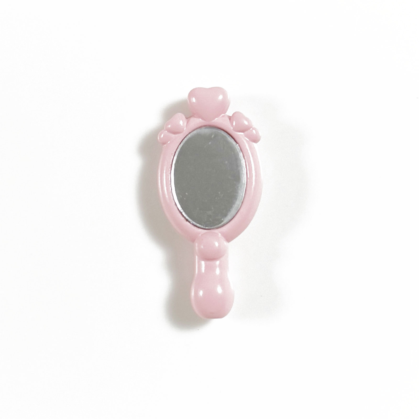 Espejo de belleza mágico de mano, cuentas Kawaii para fabricación de joyería, manualidades, decoración, collar, cadena de teléfono, accesorios de bolígrafo con cuentas: Plata antigua