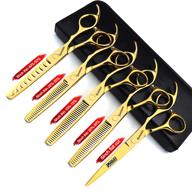 Cortapelos profesionales y auténticos, juego de corte de dientes planos, peluquería exclusiva con tijeras y cortapelos