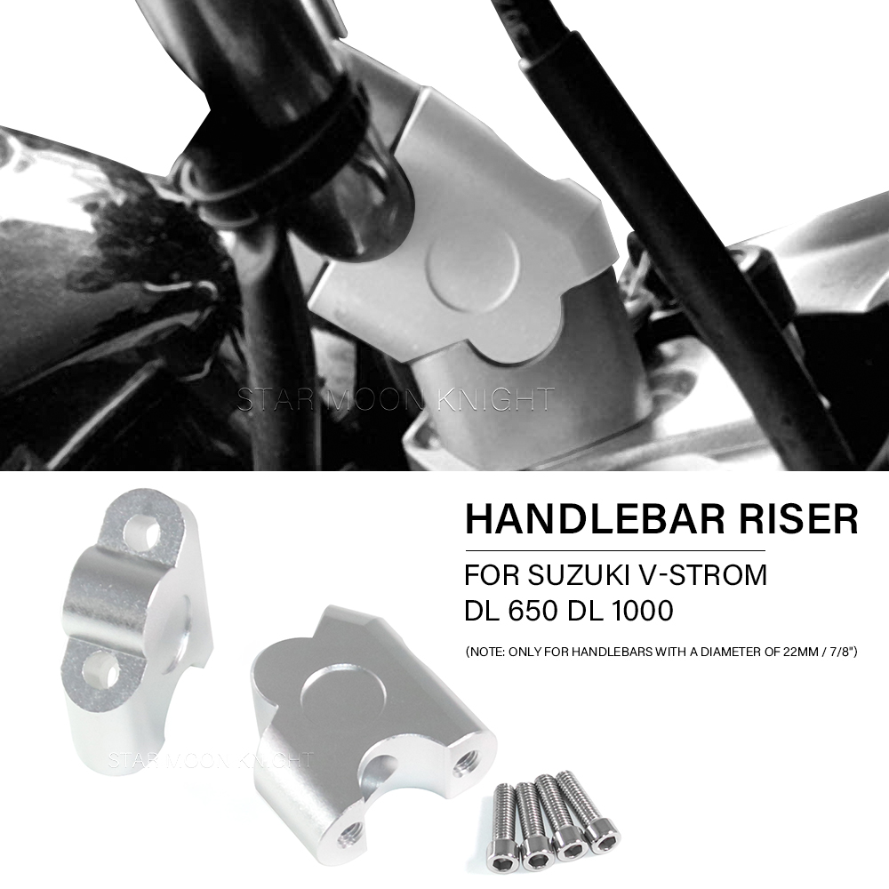 Elevador de 30MM para Suzuki V-STROM 650 V STROM 1000 DL650 DL1000 todo el año 22mm/7/8 "con adaptador de extensión de arrastre elevador de manillar compensado