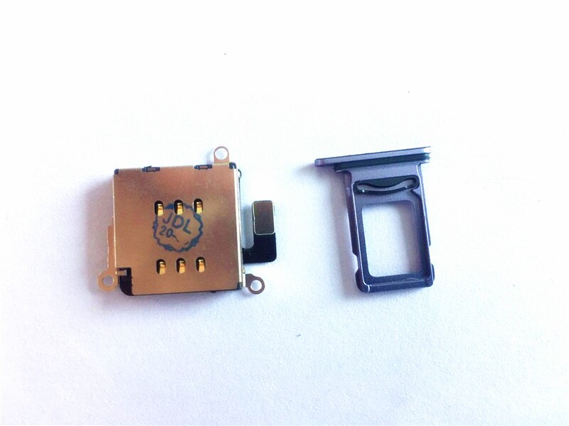 Para iPhone 11 Dual SIM Card Reader flex cable + tarjeta SIM bandeja soporte ranura adaptador reemplazo