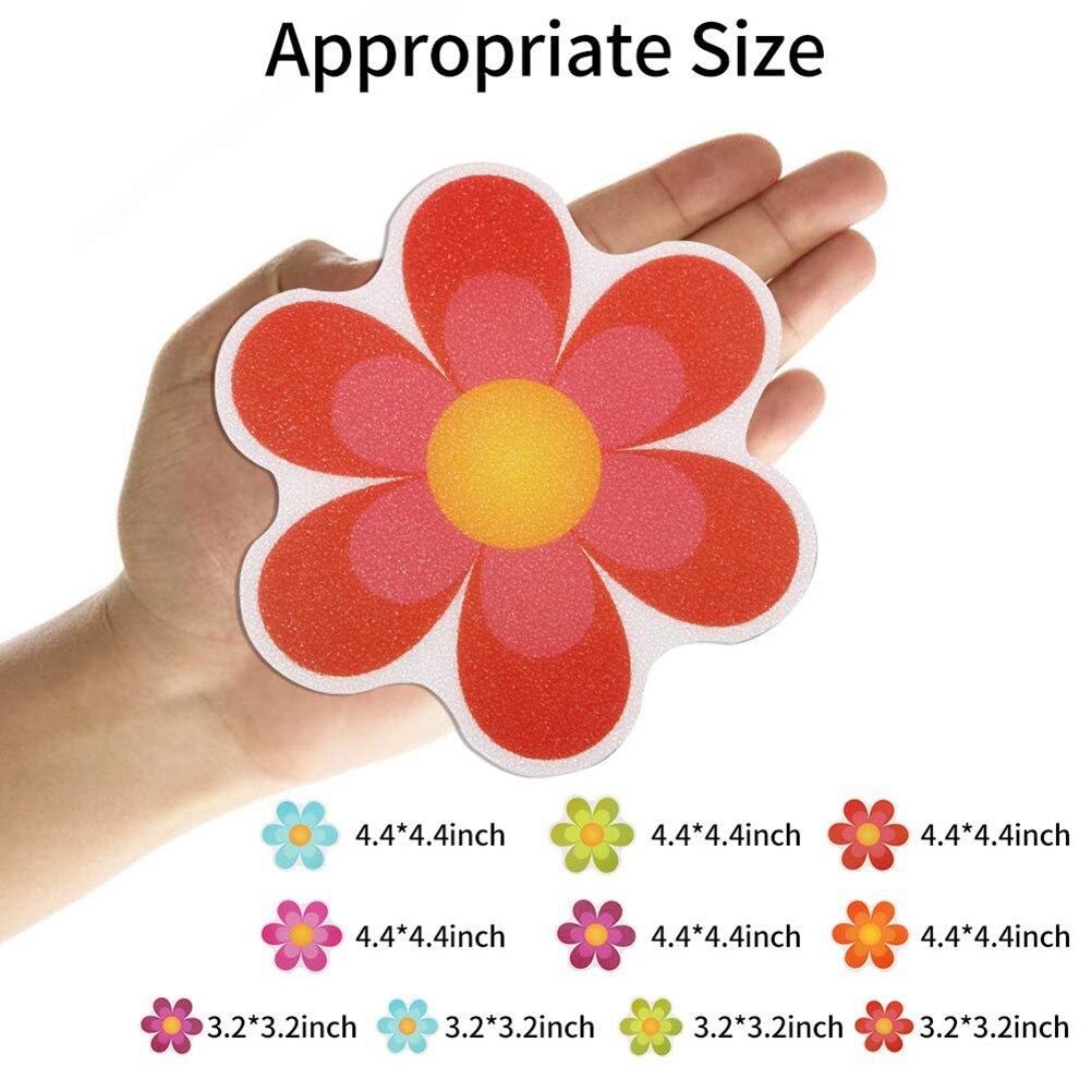 Newly Non Slip Bathtub Stickers Bathroom Adhesive Flower Decals for Bath Tub Stairs Shower Room VA88