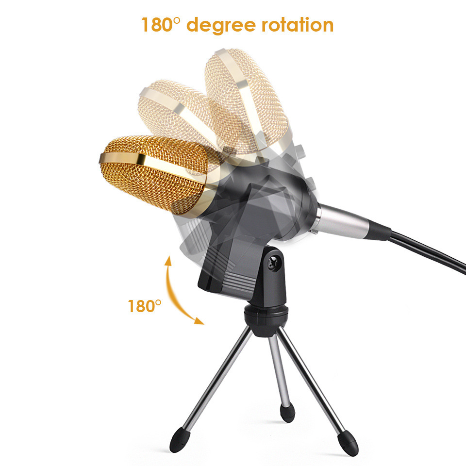 MK F100TL USB Condenser Sound Recording Microphone With Stand Studio Wired Skype Computer Kareoke Microphone