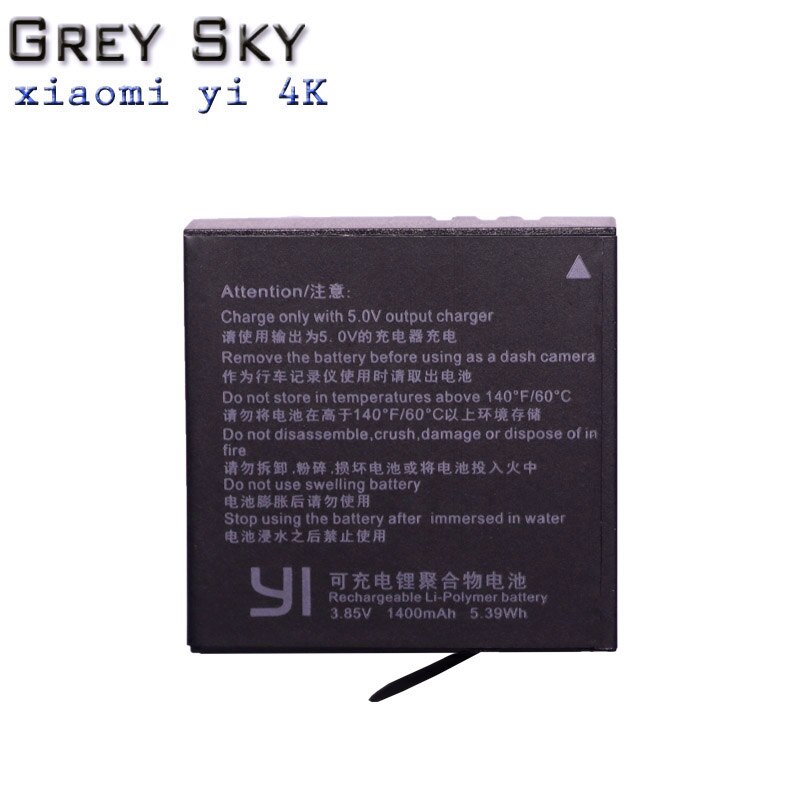 Batería de 1400mAh para Xiaomi Original Yi II Xiami yi 4k baterías + LED USB 3 ranuras cargador para Xiaoyi Yi Lite Cámara de Acción