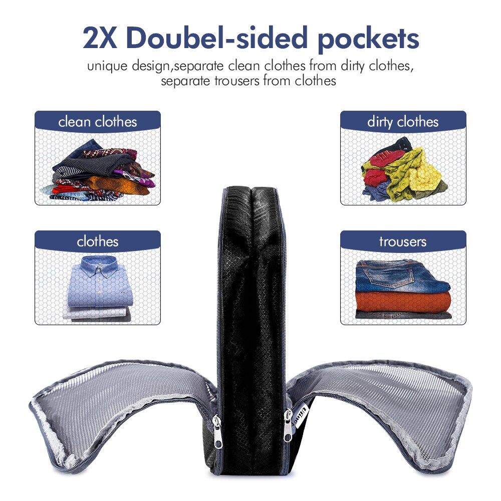 Ufine 5 Set Reise Gepäck Organizer-Doppelseitige Carryon Leichte Verpackung Würfel Lagerung Taschen