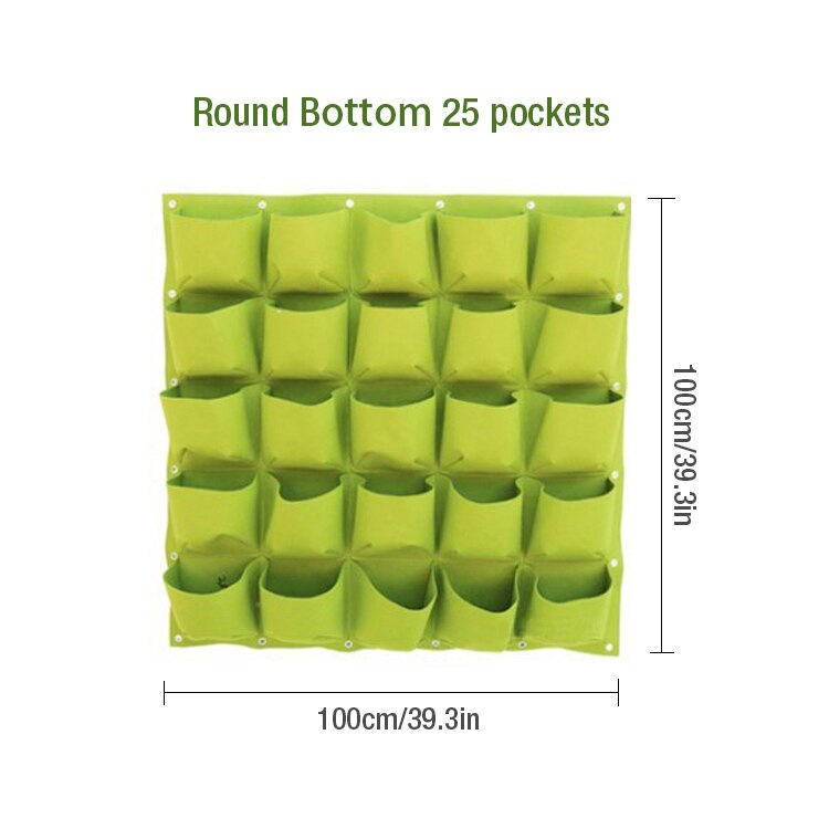 Wanddecoratie bonsai zakken met 81 zakken, groene kweekzakken, plantenbak, verticale tuin, vaas, muurplant, bloempot, winkellogo, decoratie: B-25