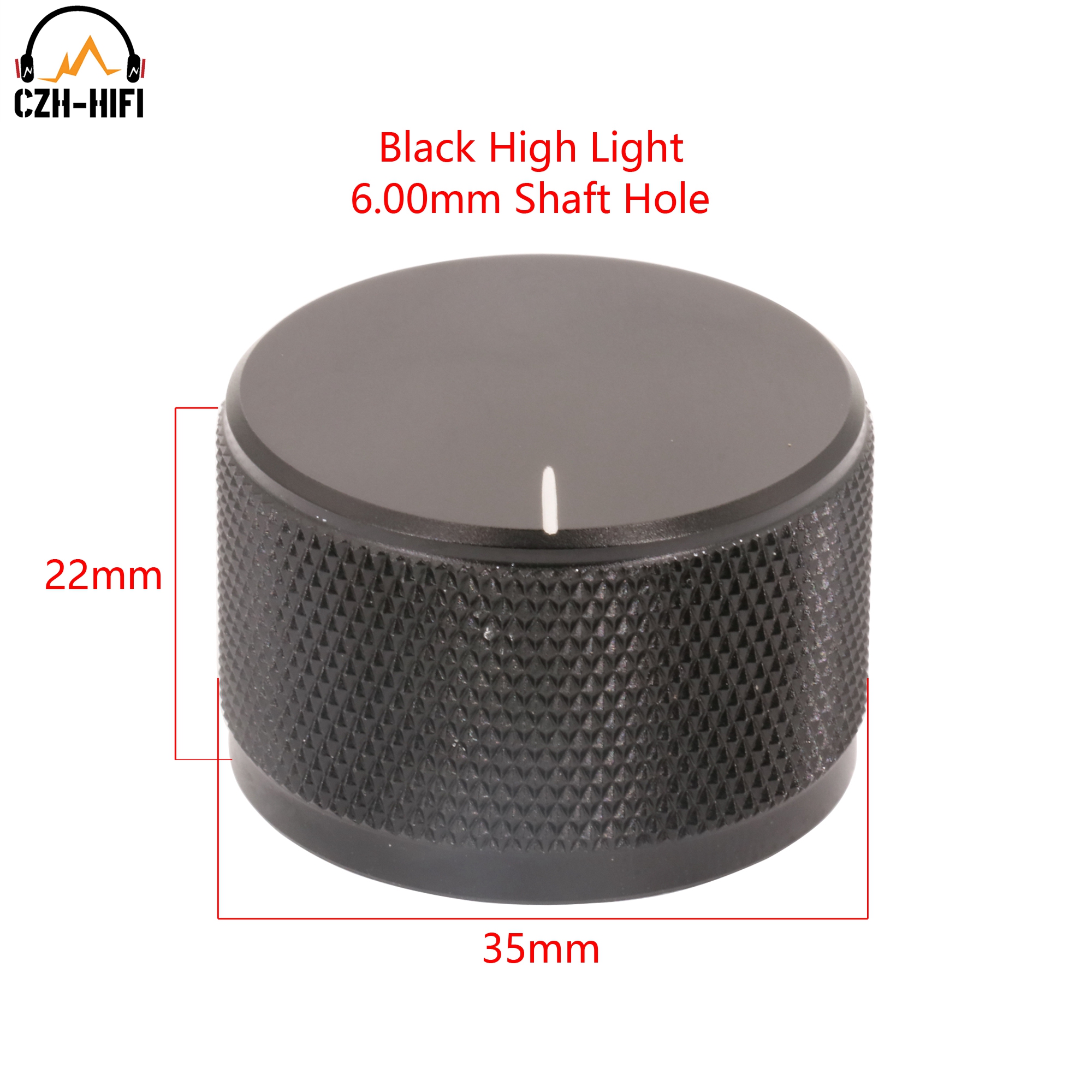 Perilla de Audio de 30mm, 35mm y 38mm, potenciómetro de aluminio sólido, interruptor giratorio, botón de puntero para CD, DAC, AMP, sonido de volumen, 1 ud.: Azul