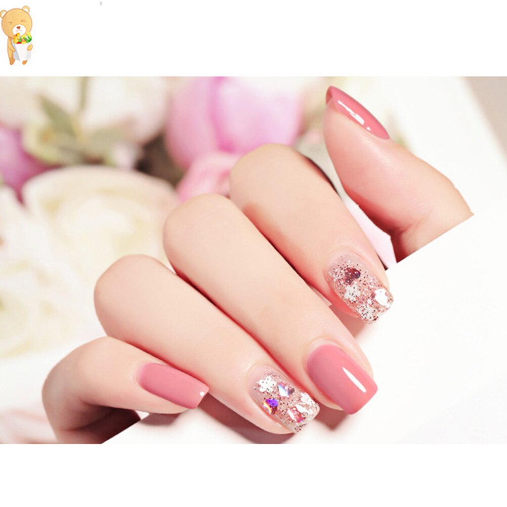 Vernis à ongles Semi-Permanent hybride bicolore, Gel de manucure Non Uv, apprêt de manucure à paillettes, séchage rapide