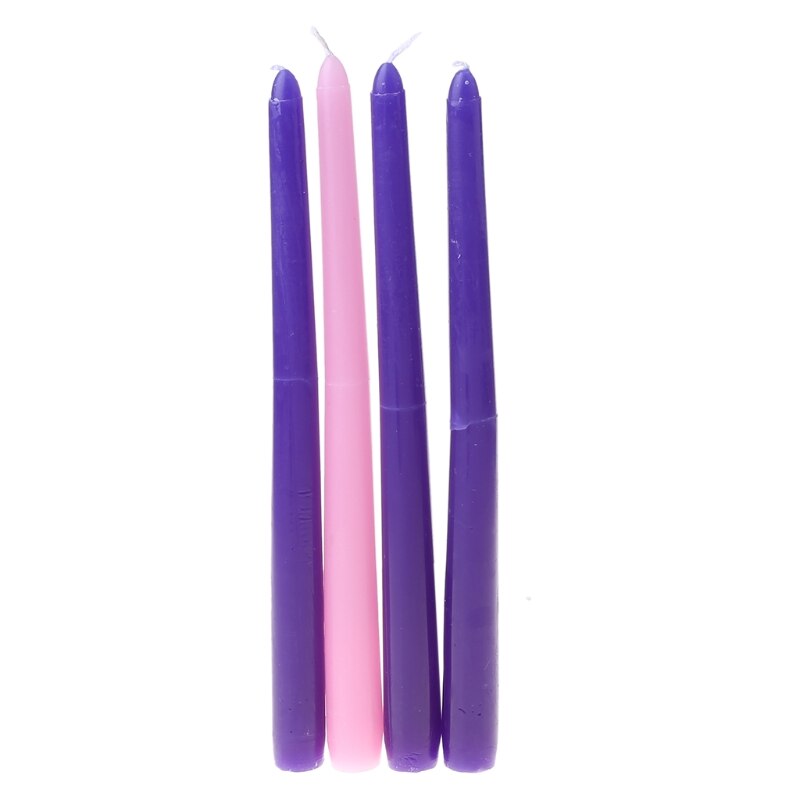 QX2E Tall Taper Candles 4 pcs Unscented Advent Taper Candle, Holidays, Church, Celebration, Party, Home Décor &amp; More