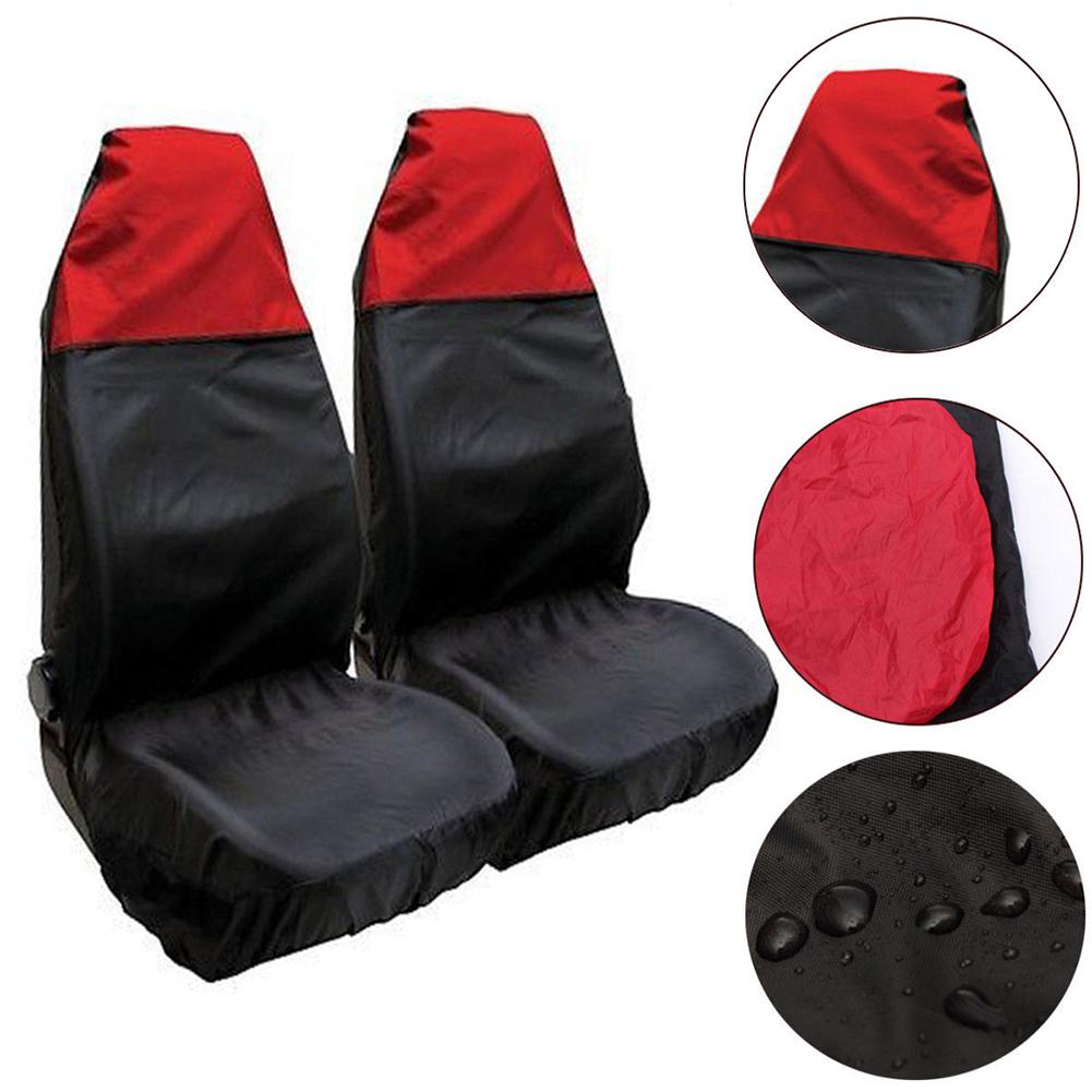 2Pcs Waterproof Universal Car Auto Van Heavy Duty Protector Seat Cover Case