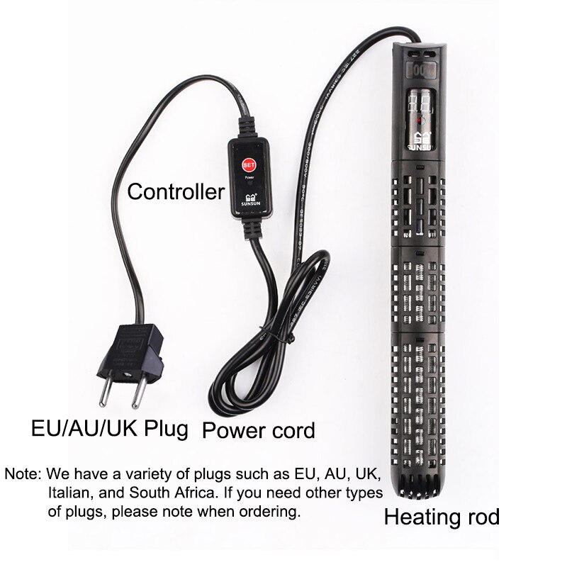 Aquarium Submersible Heater Fish Tank LCD Display Digital Adjustable Water Heating Rod Constant Temperature Control