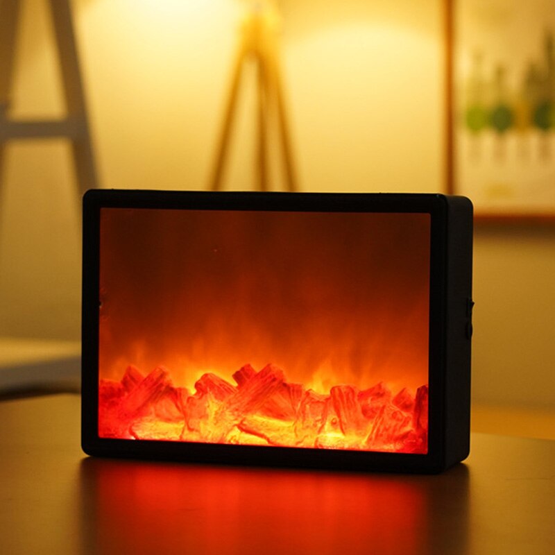 Chimenea de simulación de luz Led de estilo nórdico, ornamento de Navidad para decoración del hogar, DTT88